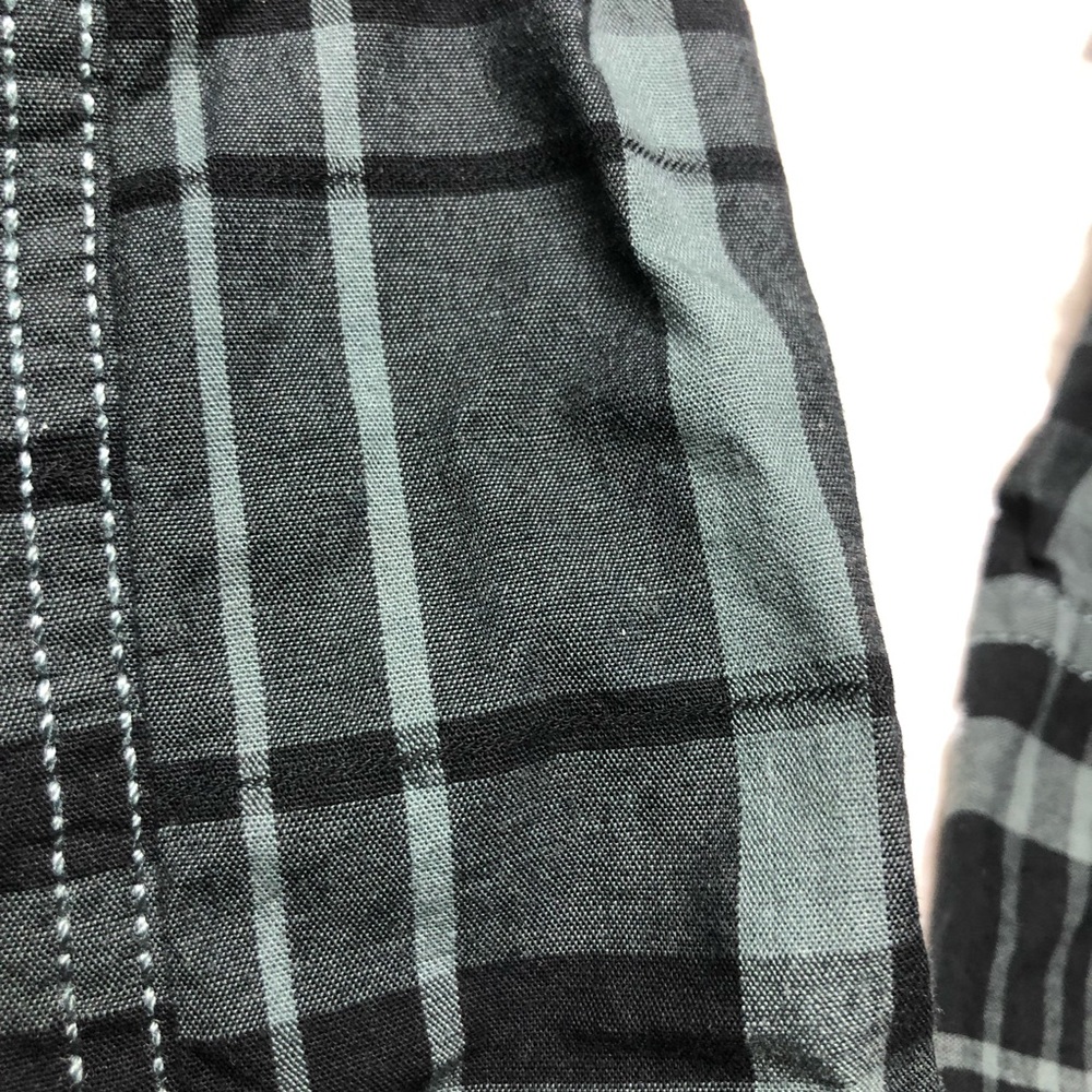 Black Brand Slim Fit Green & Black Plaid Oxford size XXL - Picture 4 of 13